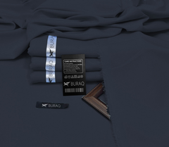 Premium Men's Wash n' Wear Unstitched - Navy Blue