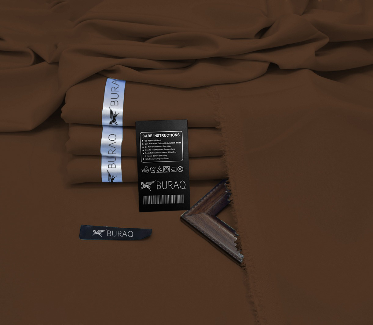 Premium Men's Wash n' Wear Unstitched - Brown Main image