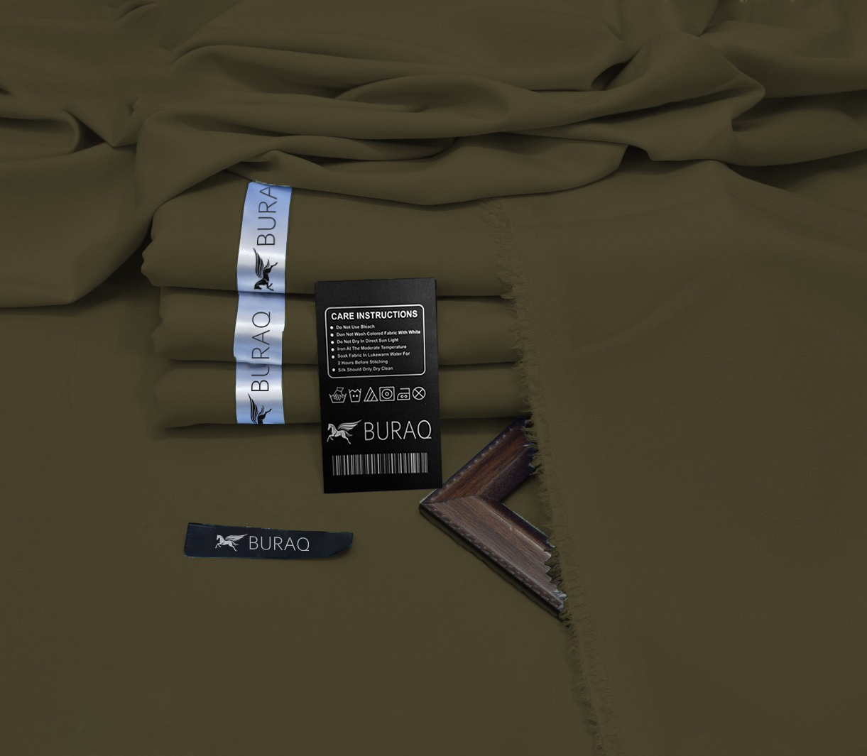 Premium Men's Wash n' Wear Unstitched - Olive Main image