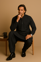 Buraq Men's Wash n' Wear Unstitched - Black