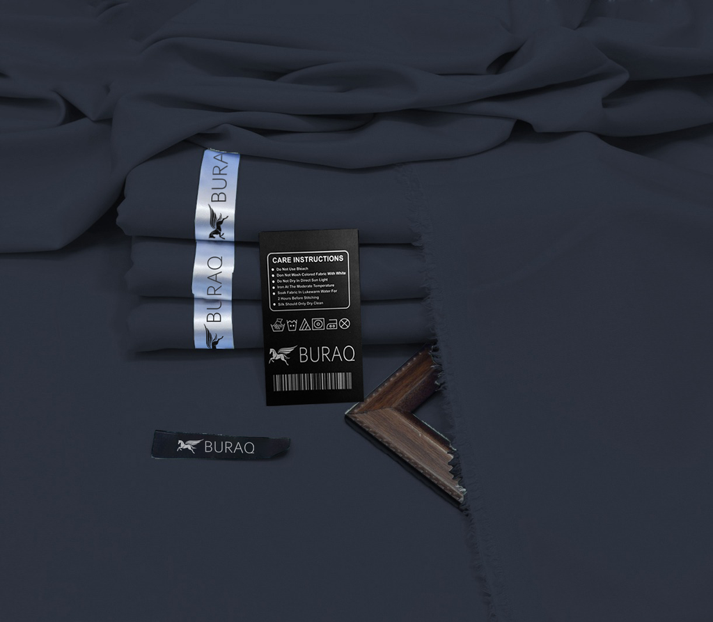 Premium Men's Wash n' Wear Unstitched - Navy Blue