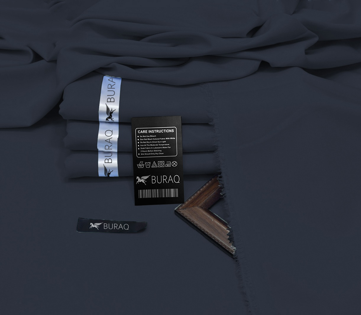 Premium Men's Wash n' Wear Unstitched - Navy Blue