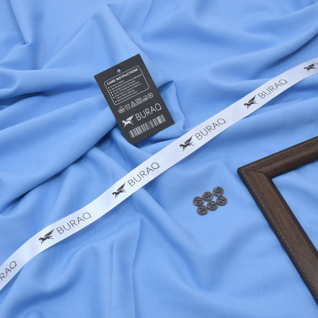 Buraq Men's Wash n' Wear Unstitched - Sky Blue Main image