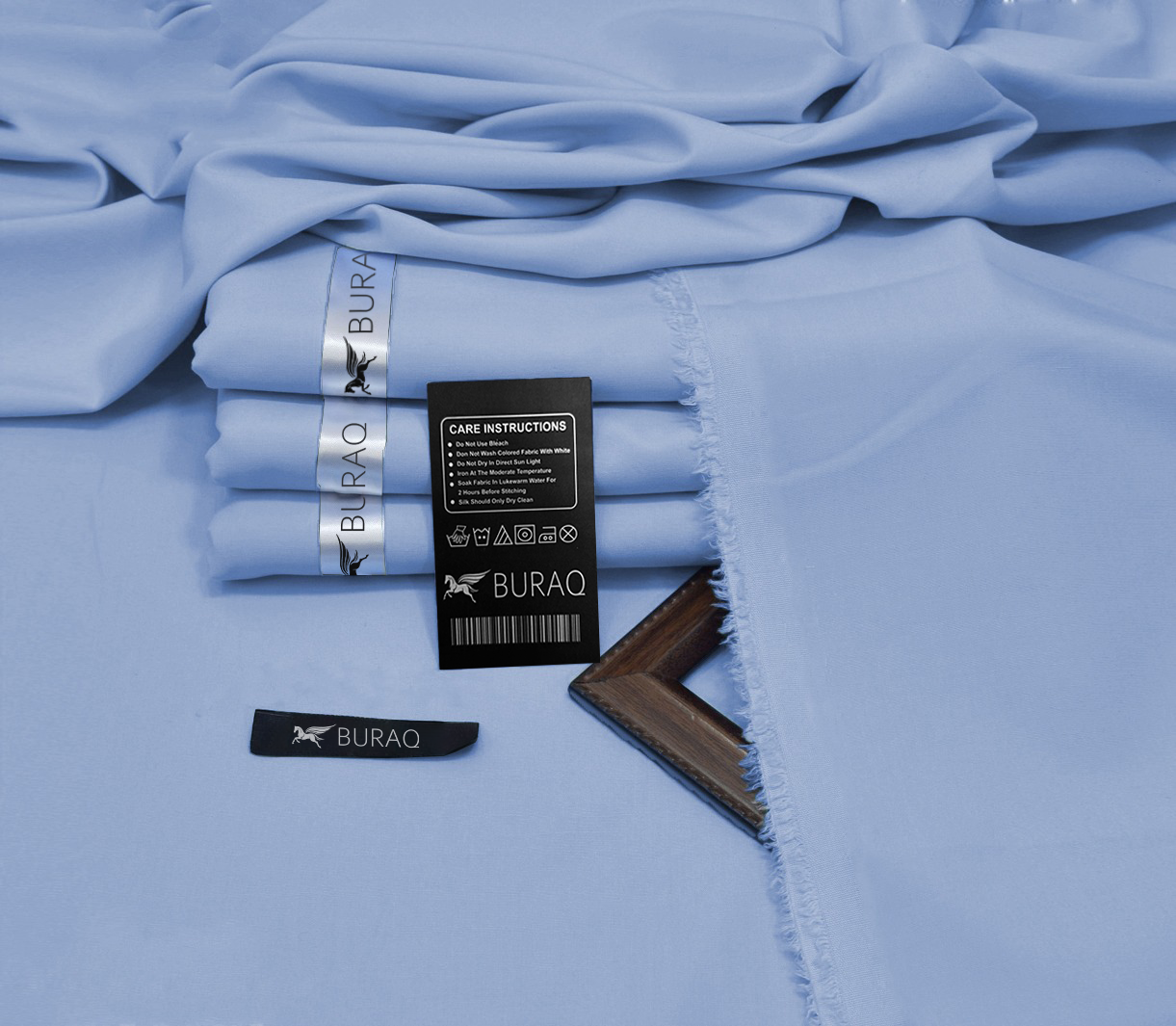 Premium Men's Wash n' Wear Unstitched - Sky Blue Secondary image