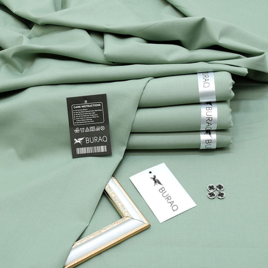 Premium Blended Winter Unstitched Grace Suits by Buraq Fabrics - Laurel Green