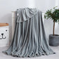 Coral Fleece Embossed Thermal Soft AC Throw Blanket - Grey