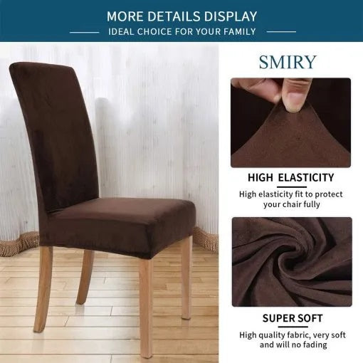 Fitted Style Cotton Jersey Chair Cover – Brown