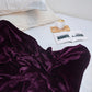 Coral Fleece Embossed Thermal Soft AC Throw Blanket - Purple