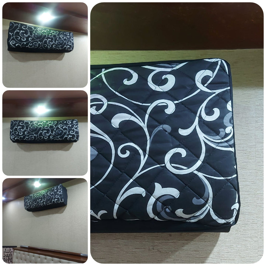 Printed Quilted AC Cover - (Thumbs) - Black