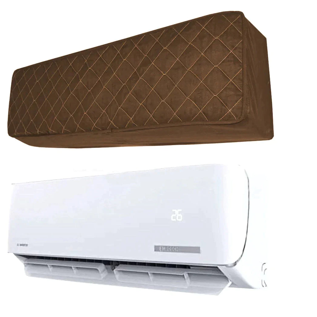 Quilted AC Cover - (Inner + Outer Unit Set) - Copper Brown