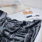 Coral Fleece Embossed Thermal Soft AC Throw Blanket - Grey