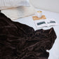 Coral Fleece Embossed Thermal Soft AC Throw Blanket - Brown